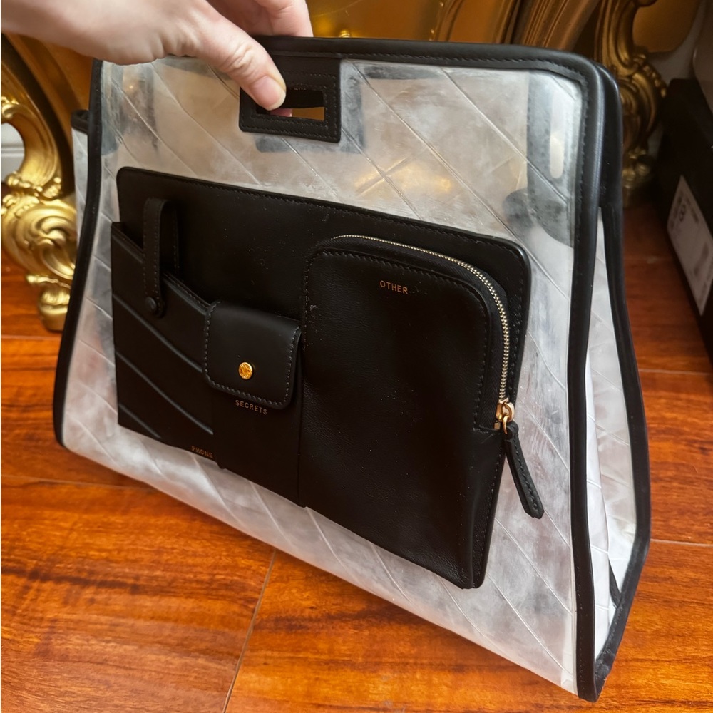 FENDI Peekaboo Defender Tote Bag Clear Transparent Bag vinyl leather